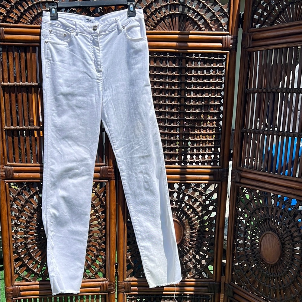 Sonia Rykiel White Straight Leg Jeans